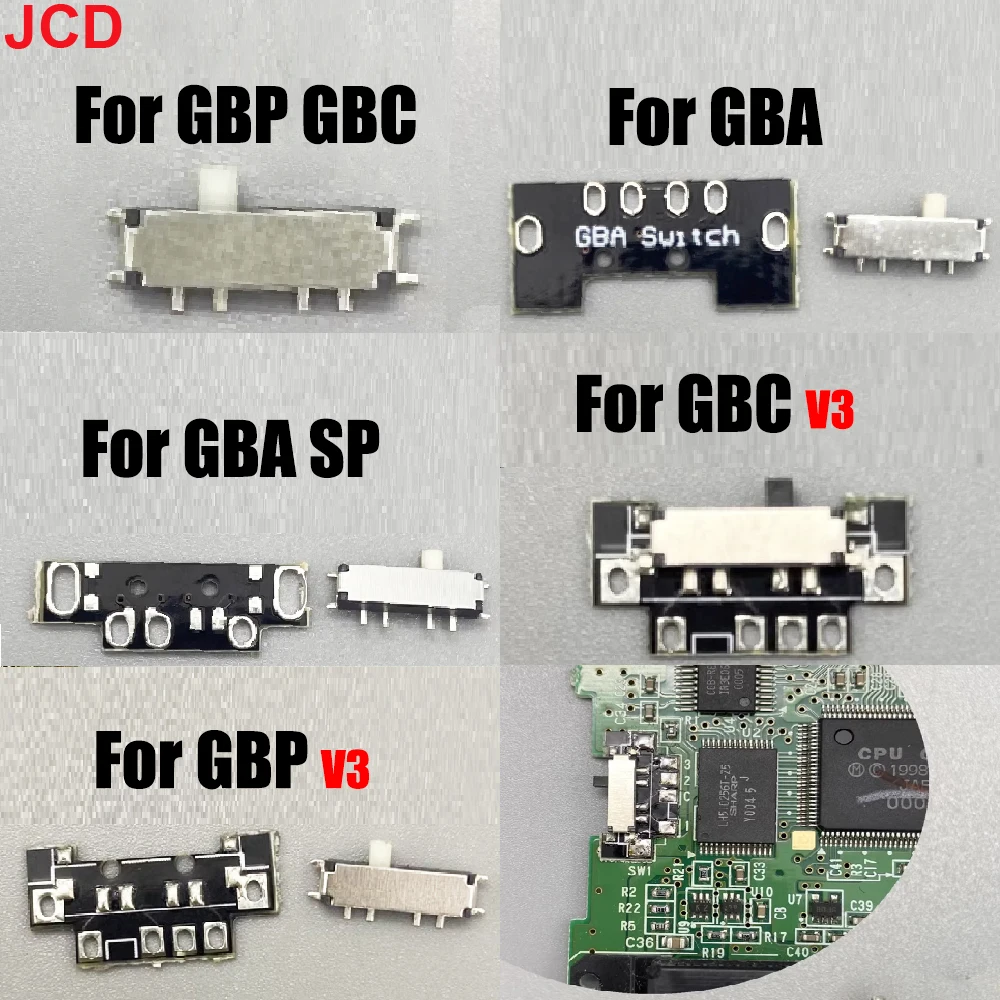 JCD 1 pz Per Gameboy GBP GBC GBA GBA SP GB Console di Gioco L'interruttore di Alimentazione Sul Tasto È Adatto Per GBC GBP V3 Versione Interruttore