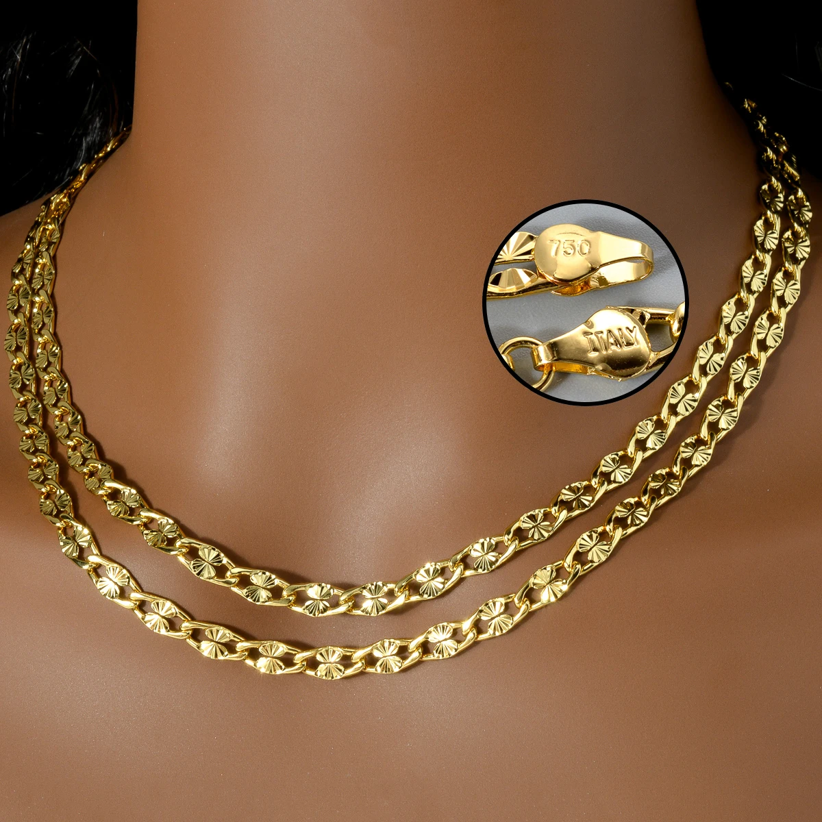 Sunny Jewelry Modische Kupferkette, vergoldet, für Damen und Herren, Alltagskleidung, Party, Hochzeit, Verlobung, Schmuck, Geschenk Image