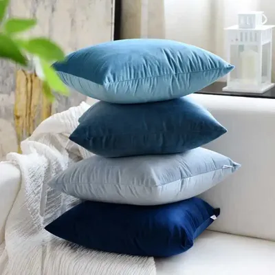 Einfarbiger Kissenbezug aus Samt für Wohnzimmer, Sofakissen, Dekorbezug, Kissenbezug, Kissenbezug, Image
