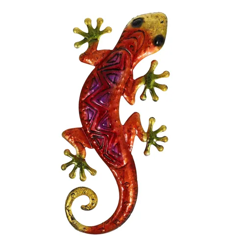 Eisen Gecko Hof Gecko Figur Spielzeug Metall Eidechse Wand dekor Wand Eidechse Figur für Garten