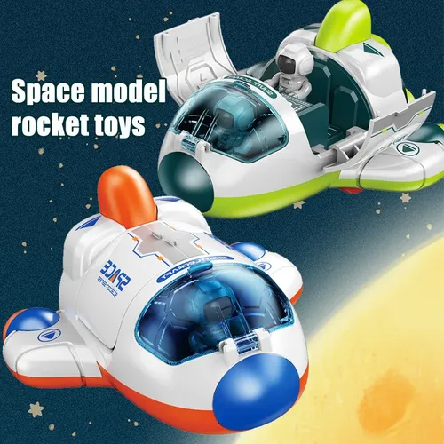 Kinder Puzzle Raum Spielzeug auto Simulation Modell Astronaut Rakete Raumschiff Serie Spielzeug auto