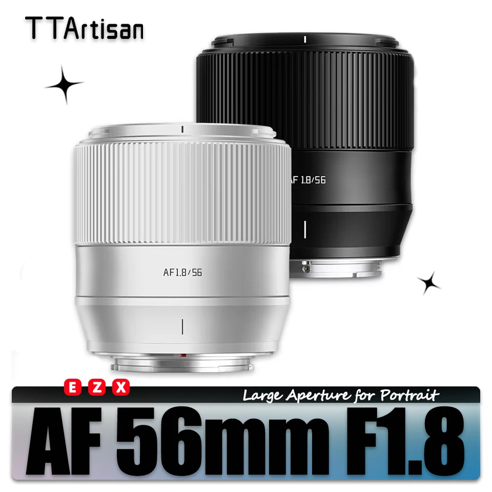 TTArtisan AF 56 mm F1,8 Kameraobjektiv mit großer Blende für Porträtfotografie mit Sony E Fujifilm XF Nikon Z Mount zve10 a7rIII Image