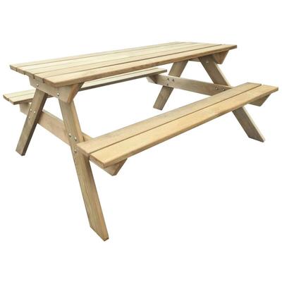 Picknicktisch 150x135x71,5 cm Holz Vidaxl Image