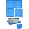 Poolunterlage für 366 cm Pool - 52 EVA Matten - 1cm Outdoor Unterlegmatten Set - blau