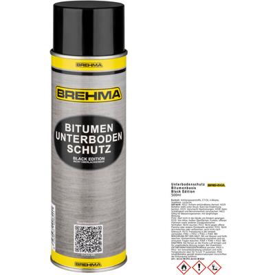 Bitumen Unterbodenschutz Black Edition 500ml Steinschlagschutz Spray schwarz - Brehma