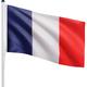 FLAGMASTER® Fahnenmast - inkl. Fahne, Frankreich, 6m, Stabil, Aluminium, Höhenverstellbar, mit