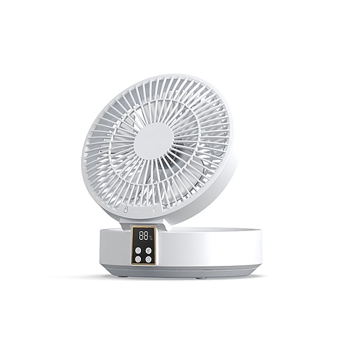 ventilatore da tavolo con telecomando, ventilatore portatile ricaricabile con luce a led, mini ventilatore USB da scrivania con 3 velocità, rotazione di 120 gradi, funzionamento silenzioso, ottimo per