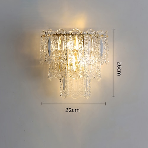 Kristall Innen Modern Nordischer Stil Innenwandleuchten Wohnzimmer Schlafzimmer Eisen Wandleuchte 110-120V 220-240V Image