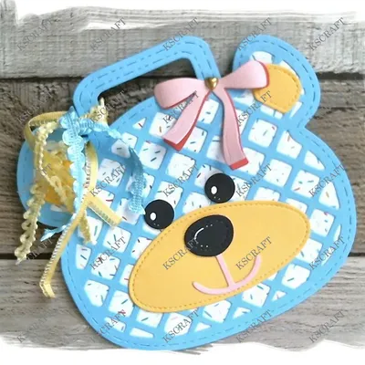 KSCRAFT Bear Jelly Tote Bag Metal Cutting Dies Stencils for DIY Scrapbooking Decorative Embossing