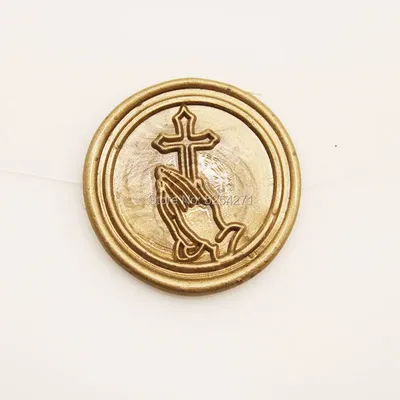 PRAYING HANDS Cross & Prayer Wax Seal Stamp Wedding Invitation Birthday Party Stamp Wax Sealing