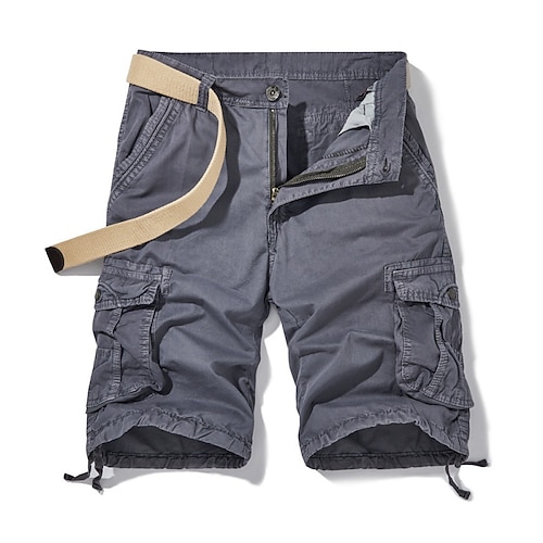 Herren Taktische Shorts Cargo Shorts Kurze Hosen Shorts Kurze Hosen Knopf Multi Pocket Glatt tragbar Kurz Outdoor Täglich Ausgehen Modisch Klassisch Schwarz Blau Image