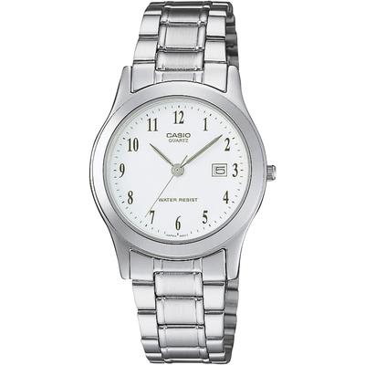 Quarzuhr, silber (edelstahlfarben), CASIO TIMELESS COLLECTION, Armbanduhren, Damen, Armbanduhr, Damenuhr, analog, Datum, Edelstahlarmband Image