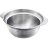 Schüssel GEFU "PREMIO", silber, H:9,5cm Ø:23cm, Edelstahl 18/10, Schüsseln, mit ergonomische Griffe für sichere Handhabung