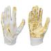 Nike Vapor Jet 8.0 Metallic Youth Football Gloves White/Metallic Gold