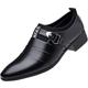 Mens Dress Loafers Formal Shoes PU Leather Casual Slip On Shoes Classic Oxfords Business Wedding Shoes for Men,Black,11.5 UK