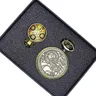Set di orologi da tasca retrò in bronzo con Design cinematografico set da regalo per uomo e donna
