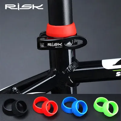 Neue RISIKO Wasserdichte Fahrrad Sitz Post Staub Abdeckung MTB Rennrad Gummi Ring Ultraleicht