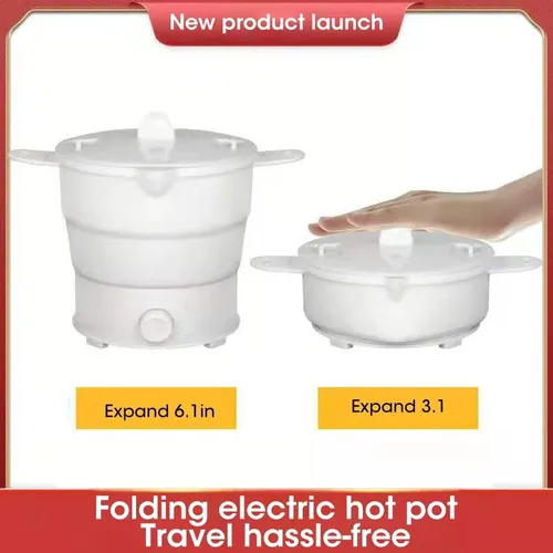 Multi tragbare faltbare Silikon topf für die Reise 110/220V Wasserkocher Elektro koch Hot Pot