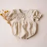Plaid neonata tuta cotone neonato neonata tuta intera vestiti appena nati estate