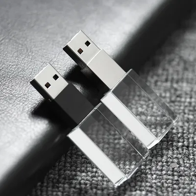 Kristall-USB-Sticks, 3D-Druck, kostenloses individuelles Logo, 4 GB, 8 GB, 16 GB, USB-Flash-Stick, Image