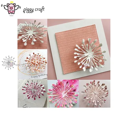 Piggy Craft Metall-Stanzformen, geschnittene Matrizenform, Blumendekoration, Sammelalbum, Papier,