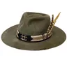 Woll-Cowboy-Fedora-Hut für Männer Erwachsene Bühnenauftritte Mottoparty Kappe Maskerade