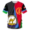 Eritrea Karte Eritrean Flagge T-Shirt Männer Afrika Unisex Grafik T-Shirts Kurzarm T-Shirts