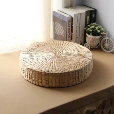 Zoll japanische Stroh kissen Tatami Boden kissen Meditations kissen Kissen Buchweizen Couch Kissen Image