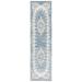 Blue/White 108 x 27 x 0.375 in Indoor Area Rug - Safavieh Ebony Floral Hand Tufted Wool Area Rug in Blue/Ivory Wool | Wayfair EBN121L-29