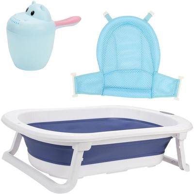 Vingo Baby Badewanne Babywanne Kinder Faltbare klappbar Baden Sicher 3 in 1 0-6 Jahre mit