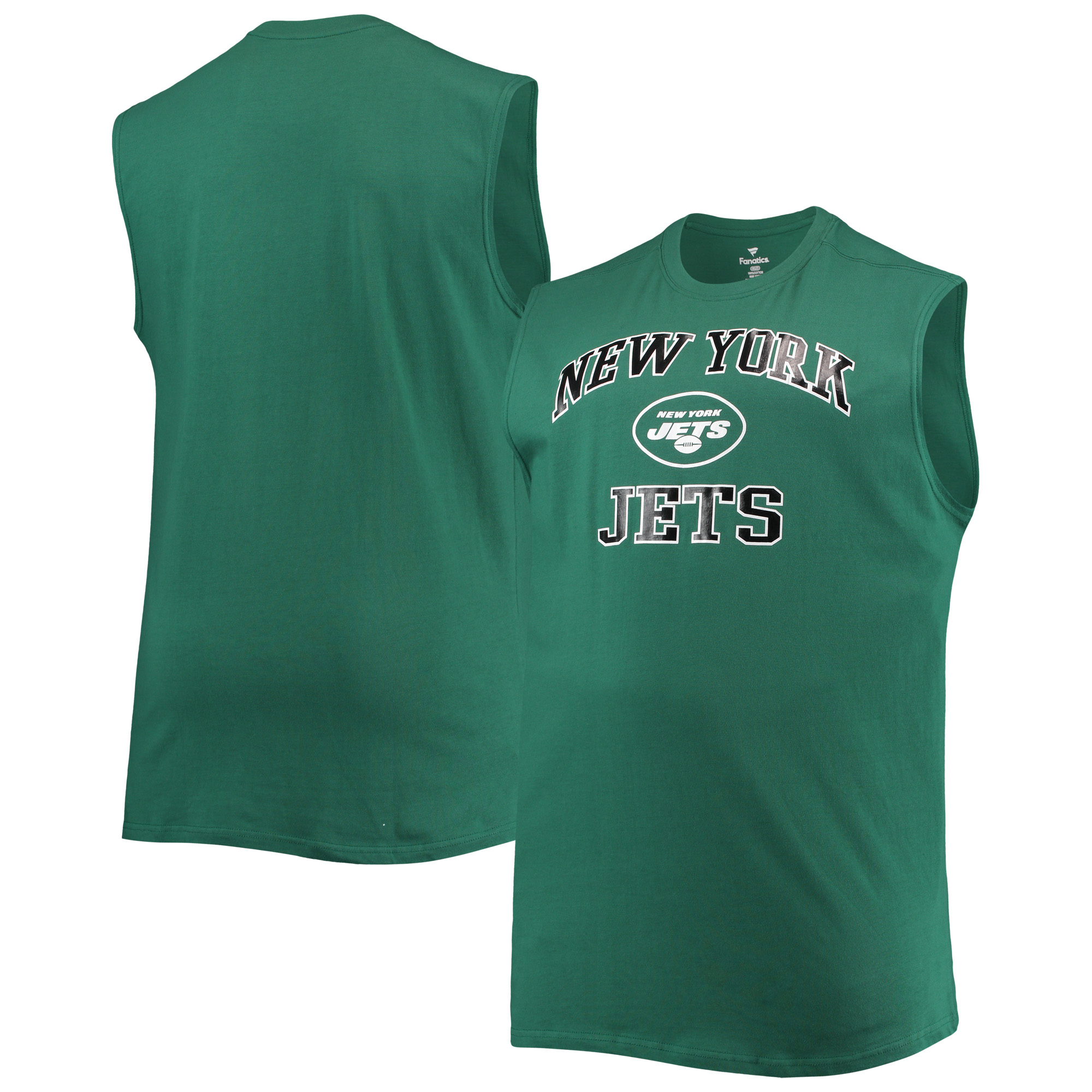 Grünes New York Jets-Muscle-Tanktop für Herren in großen Größen Image