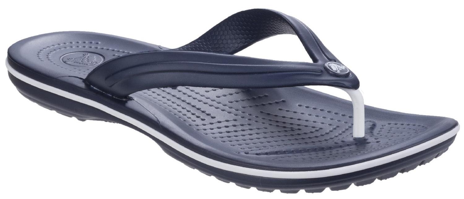 Crocs Mens Unisex Crocband Flip Flops - Navy - Size UK 12 | Crocs Sale | Discount Designer Brands