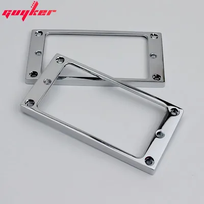 2 PCS Chrome Pickup Mounting Rings for Humbucker Pickups Cover Frame Flat Top Set Replacement Electric Guitar or Bass