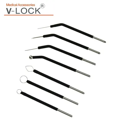 2023 V-lock Reusable dental electrode set 7pcs，includ round loop，triangle loop，ball，micro pin