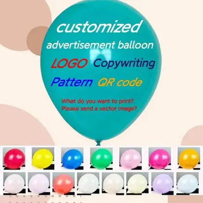 100/200/500 pcs/lot Custom Big Balloon Printing Logo Custom Advertising Balloons 12inch All kinds Of