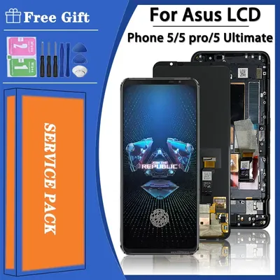 6.78"AMOLED For Asus ROG 5 Phone 5 Pro ZS673KS LCD Display Touch Screen Digitizer Assembly For ROG