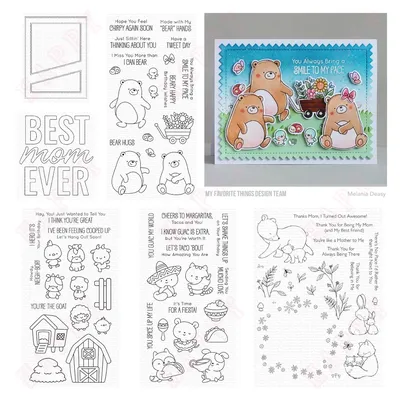 Best Mom Ever Die namics Metal Cutting Dies And Clear Stamps For DIY Scrapbook Paper Craft Handmade