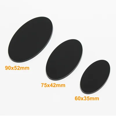 Evemodel 20pcs Oval Bases 60X35 75X42 90X52 Model Oval Bases for Wargame Table Games