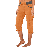YDKZYMD Womens Capri Cargo Pants Casual High Waisted Athletic Baggy Pants Hiking Summer Lightweight Golf Joggers Pants Outdoor Drawstring Cropped Pants with Pockets Orange S