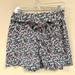 J. Crew Shorts | J Crew Flowered High Waist Tie Front Shorts Size 6 | Color: Blue/White | Size: 6