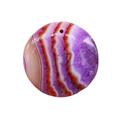 DSXJEZNJ natural stone pendant Natural Pendant Natural Two-Tone Agates Pendants Charms Round Pendants DIY for Necklace or Jewelry Making (Size : Yellow Red)