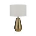 Lighting Collection Pair Touch Table Lamps - Antique Brass Base/Cream Shade (700818)