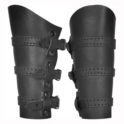 Mittelalterlichen Viking Ritter Leder Arm Schutz Rüstung Nordic Barbar Armschiene Vambrace Cosplay Kostüm Festival Armband Gauntlet LARP Image