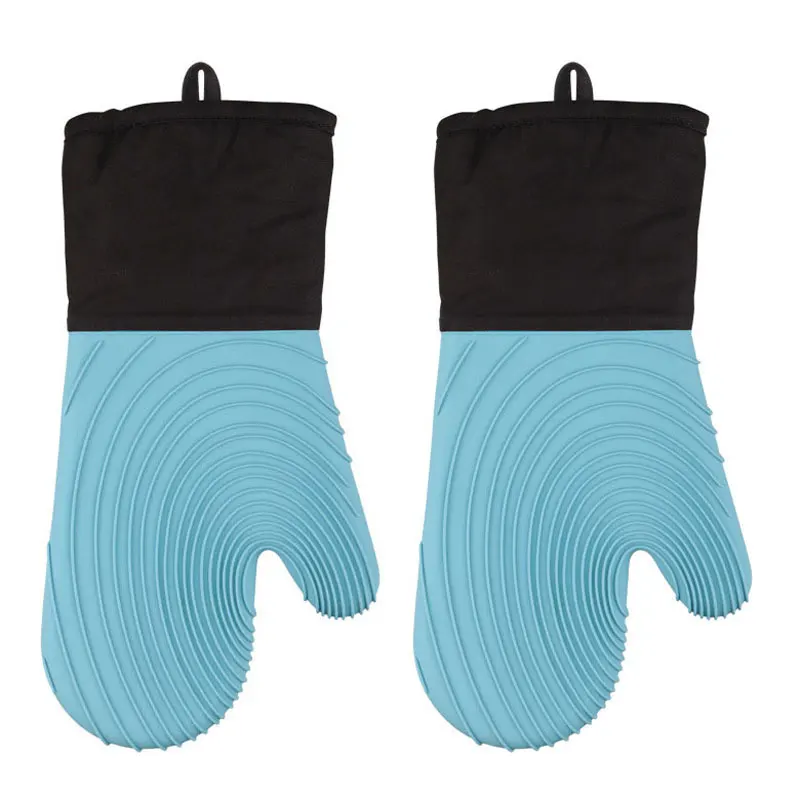 Ensemble de gants de four flexibles en Silicone, pour la cuisine, essentiels de cuisine, gants professionnels Extra longs résistants à la chaleur, fournitures de cuisson