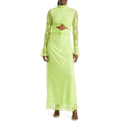 Natalie Cutout Long Sleeve Lace Maxi Dress