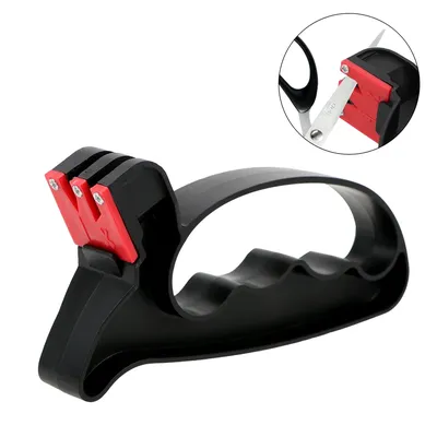 Knife Sharpener Handheld Scissor Blade Sharpening Convenient Kitchen Tools Grindstone 2 In 1