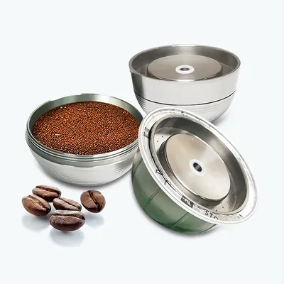 Reusable Coffee Capsules 80/150ML Barcode Refillable Vertuo Pods Compatible With Nespresso Vertuoline 230ML And 414ML Pods