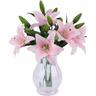 Bouquet artificiel Bouquet Fleur Artificielle Lot de 5 Fausses Fleurs Artificielles Lys en