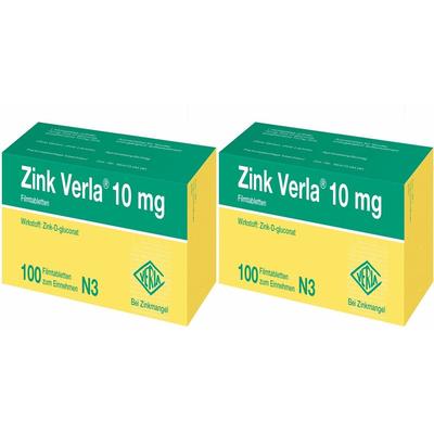 Zink Verla 10 mg Filmtabletten Doppelpack 2x100 St Image