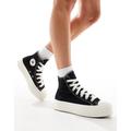 Converse Lift Hi organza flower trainers with chunky laces in black